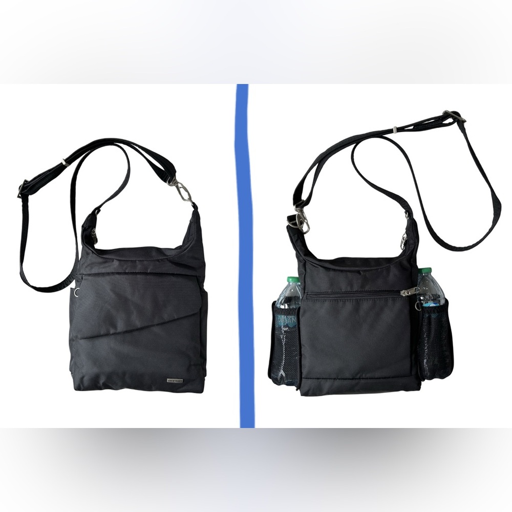Travelon Anti-Theft Classic Small Messenger Bag / Purse 4.5l cap. black EUC